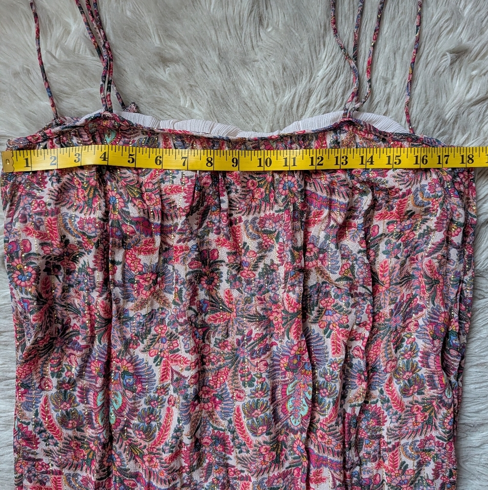 Natural Life Pink Paisley Metallic Sleeveless Dress - Picture 8 of 13